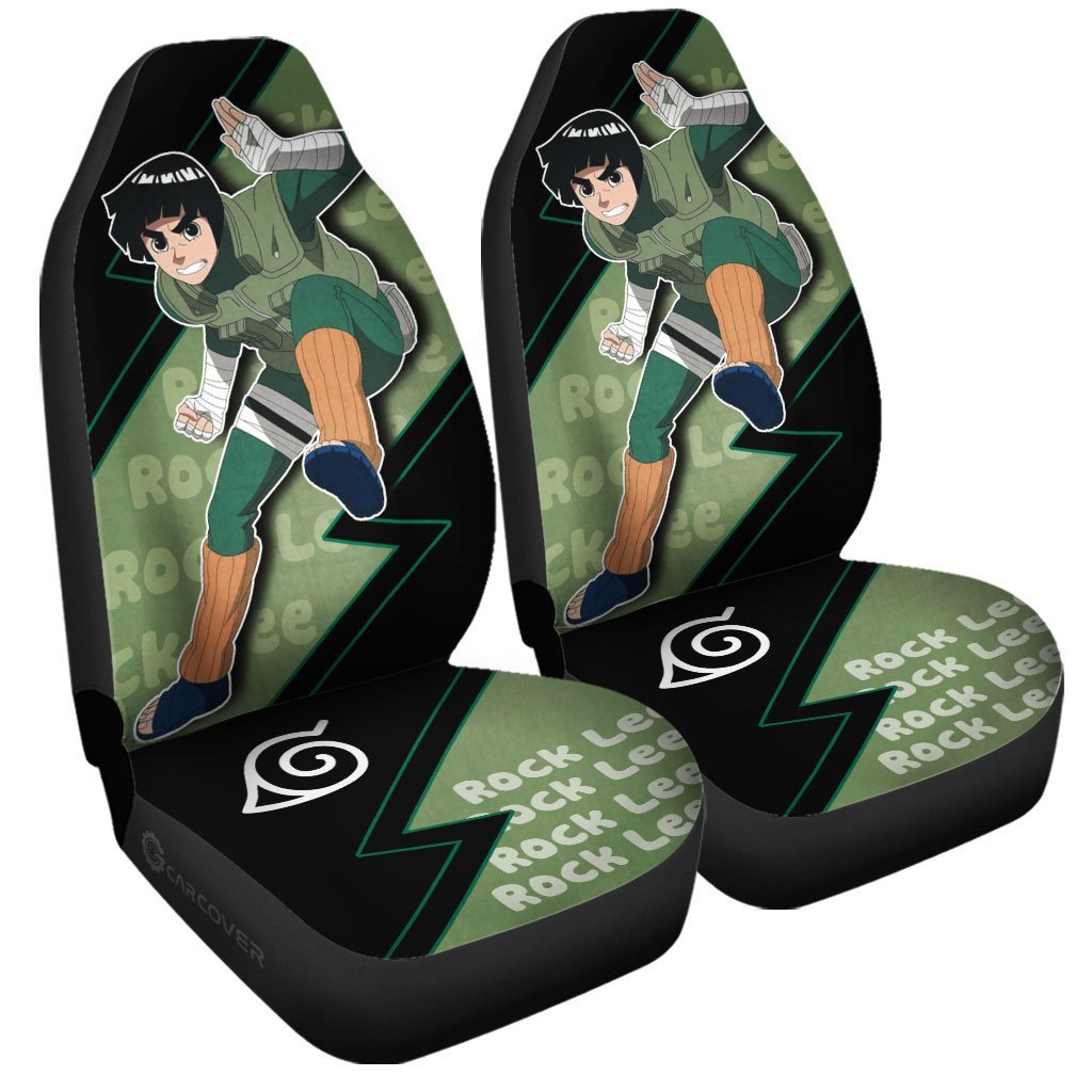 Rock Lee Car Seat Covers Custom Anime Car Interior Accessories For Fan - Gearcarcover - 3