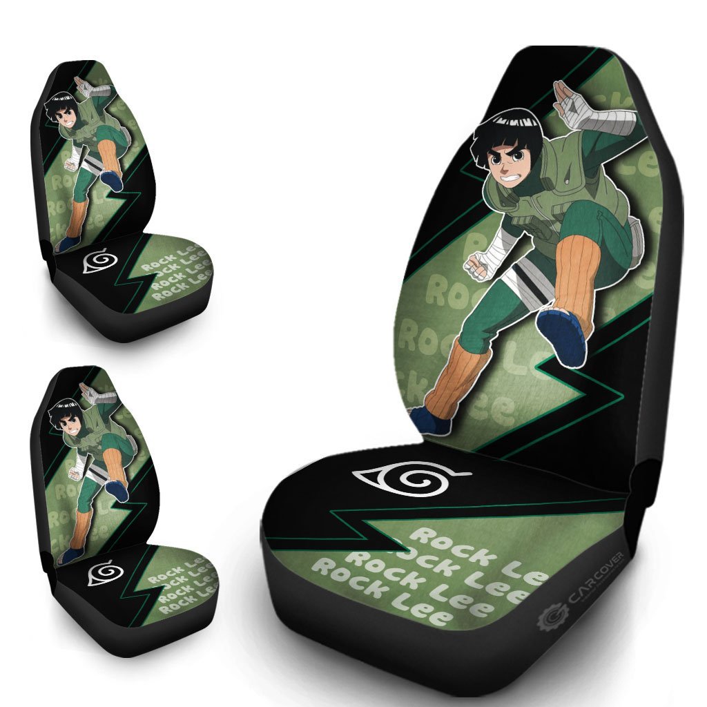 Rock Lee Car Seat Covers Custom Anime Car Interior Accessories For Fan - Gearcarcover - 4