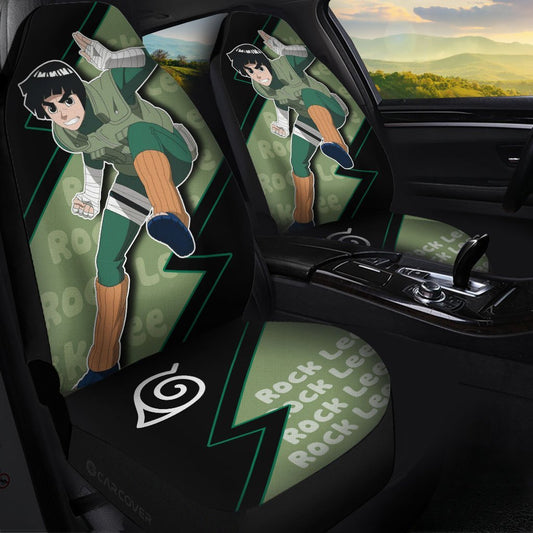 Rock Lee Car Seat Covers Custom Anime Car Interior Accessories For Fan - Gearcarcover - 1