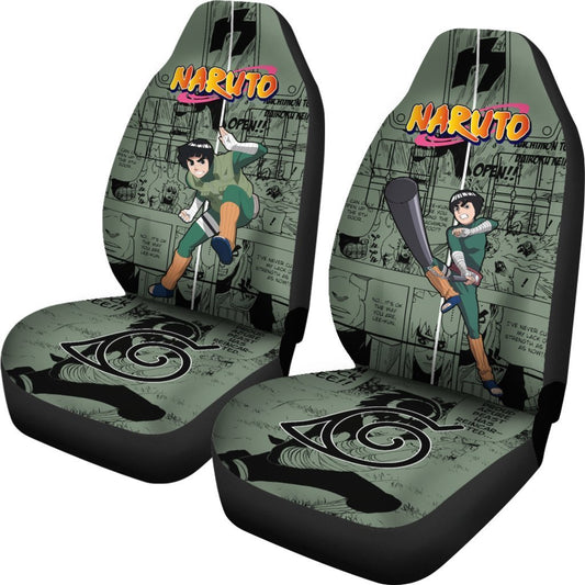 Rock Lee Car Seat Covers Custom Manga Anime Car Accessories Decor Idea - Gearcarcover - 2