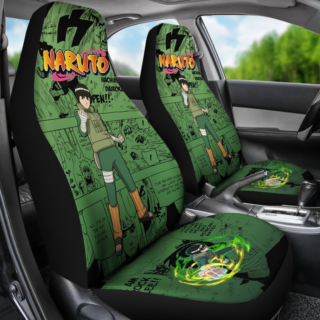 Rock Lee Car Seat Covers Custom Manga Anime Car Accessories - Gearcarcover - 3