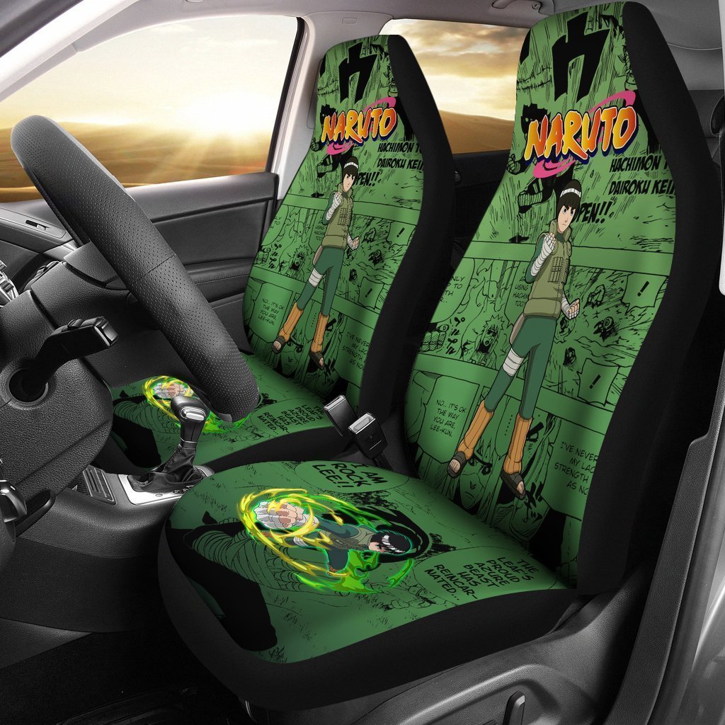 Rock Lee Car Seat Covers Custom Manga Anime Car Accessories - Gearcarcover - 1