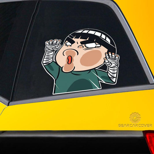 Rock Lee Hitting Glass Car Sticker Custom Naru Funny Car Accessories - Gearcarcover - 2