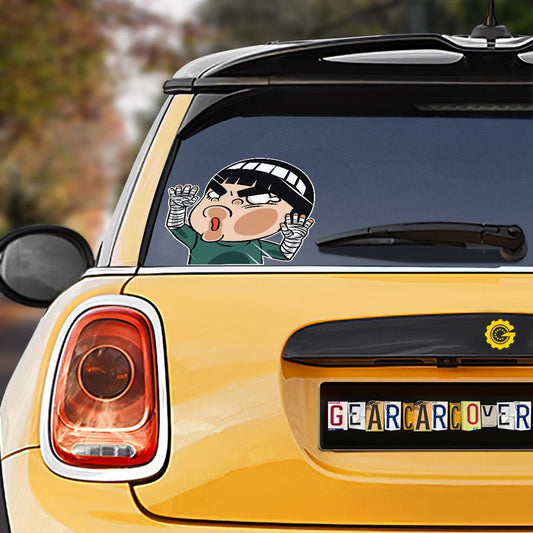 Rock Lee Hitting Glass Car Sticker Custom Naru Funny Car Accessories - Gearcarcover - 1