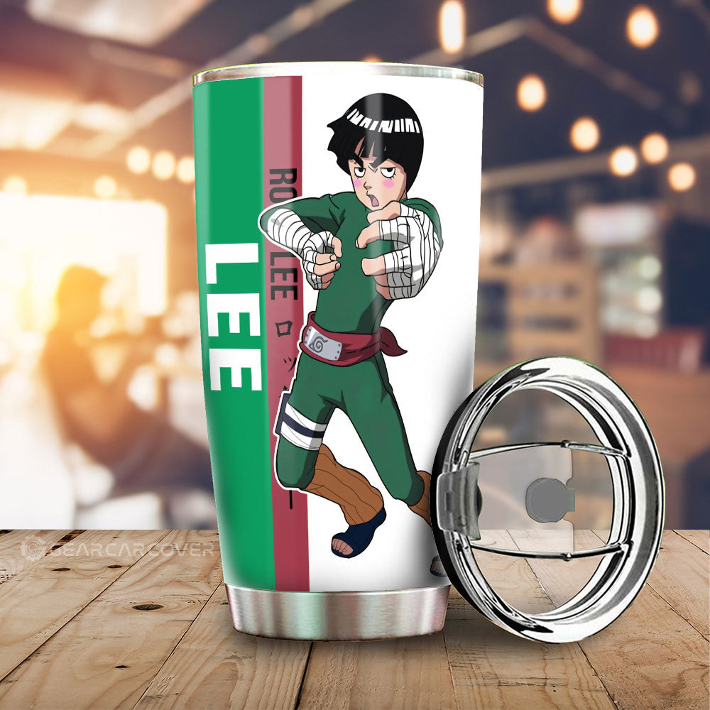 Rock Lee Tumbler Cup Custom Anime Car Accessories - Gearcarcover - 1