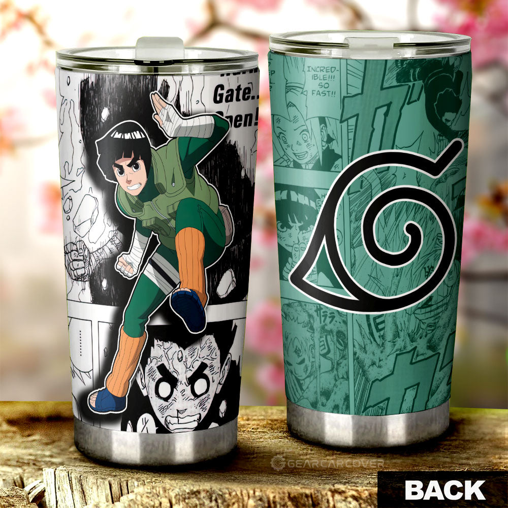 Rock Lee Tumbler Cup Custom Anime Car Accessories Mix Manga - Gearcarcover - 3