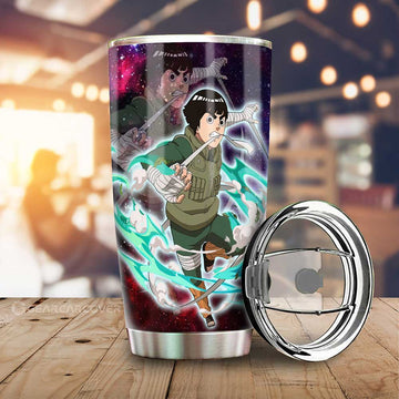 Rock Lee Tumbler Cup Custom Anime Galaxy Style Car Accessories For Fans - Gearcarcover - 1