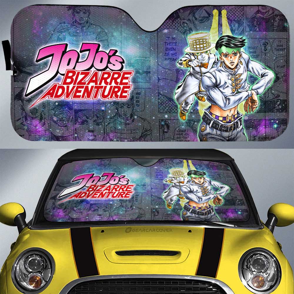 Rohan Kishibe Car Sunshade Custom Galaxy Manga JJBA - Gearcarcover - 1
