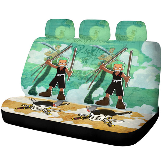 Roronoa Zoro Car Back Seat Covers Custom Map Car Accessories - Gearcarcover - 1