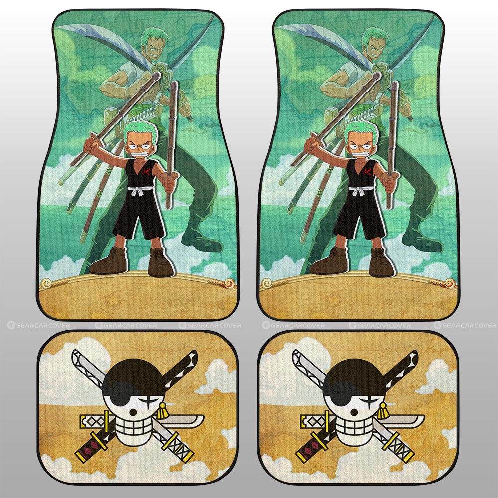 Roronoa Zoro Car Floor Mats Custom Map Car Accessories - Gearcarcover - 2