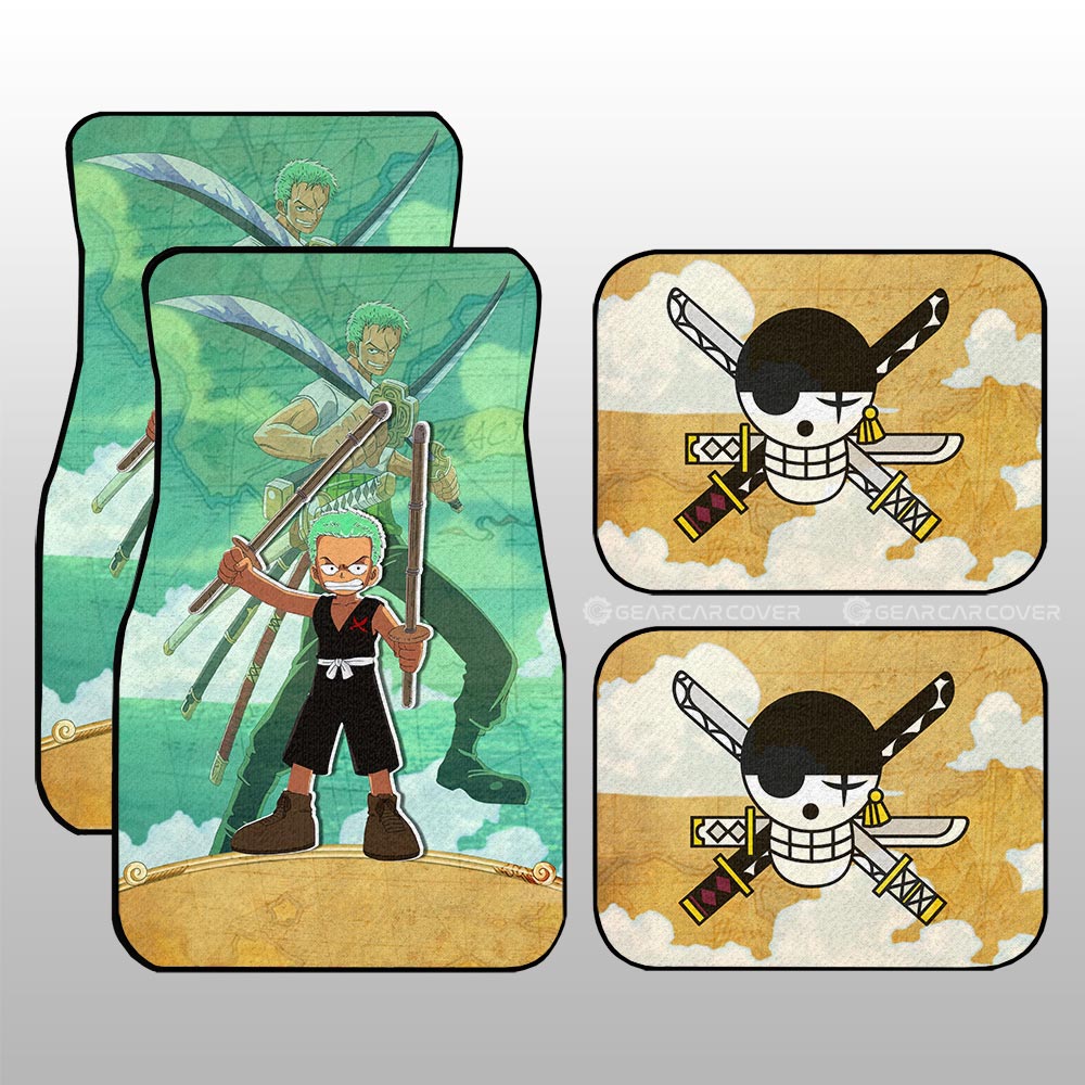 Roronoa Zoro Car Floor Mats Custom Map Car Accessories - Gearcarcover - 1