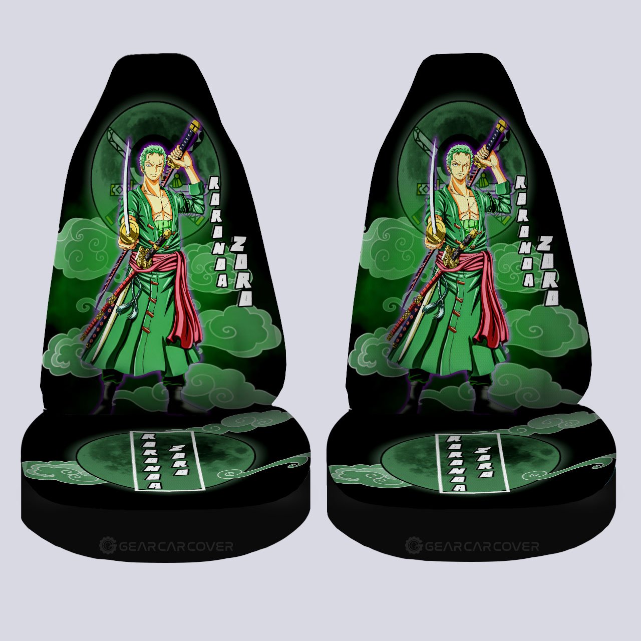 Roronoa Zoro Car Seat Covers Custom Car Accessories For Fans - Gearcarcover - 4