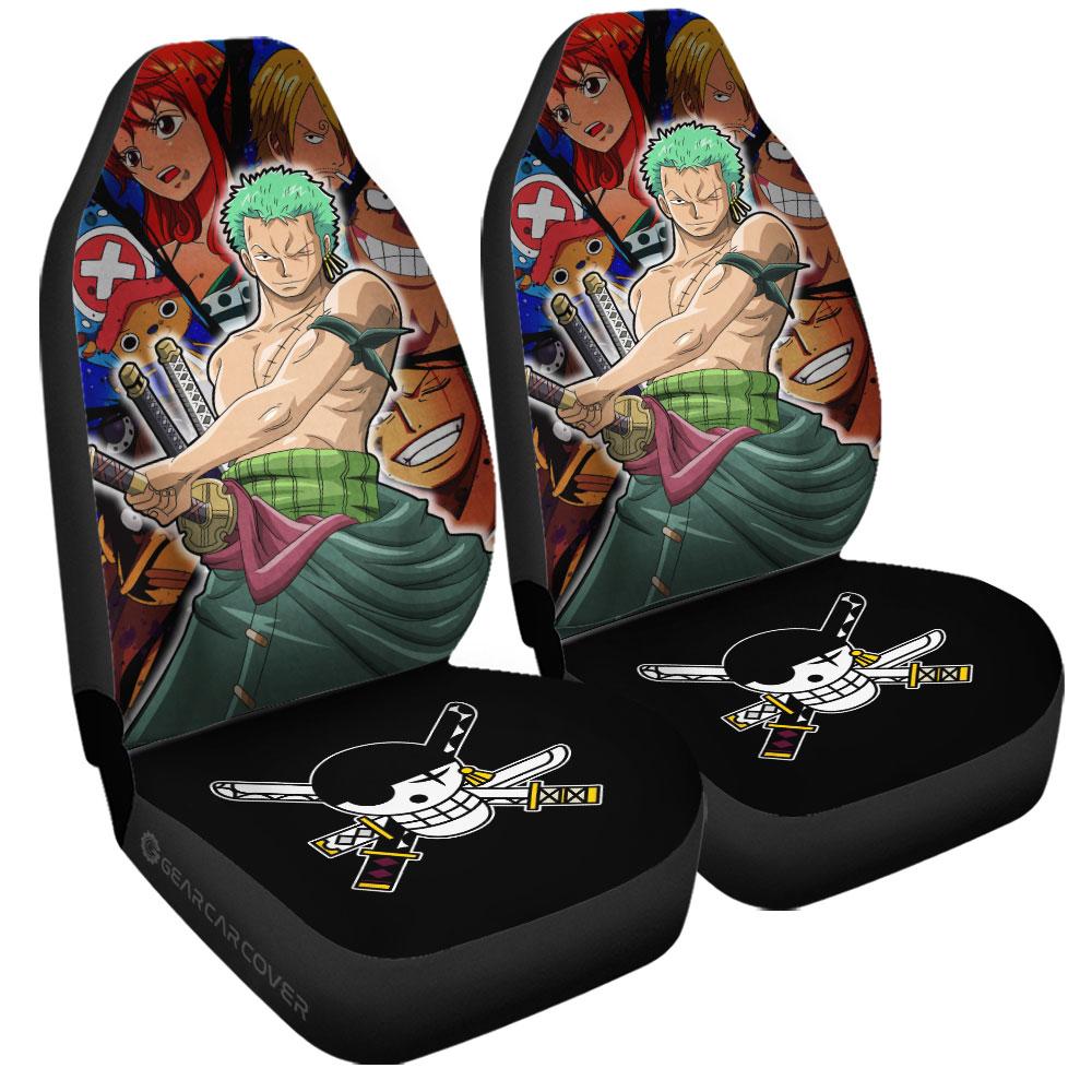 Roronoa Zoro Car Seat Covers Custom One Piece Anime Car Interior Accessories - Gearcarcover - 3