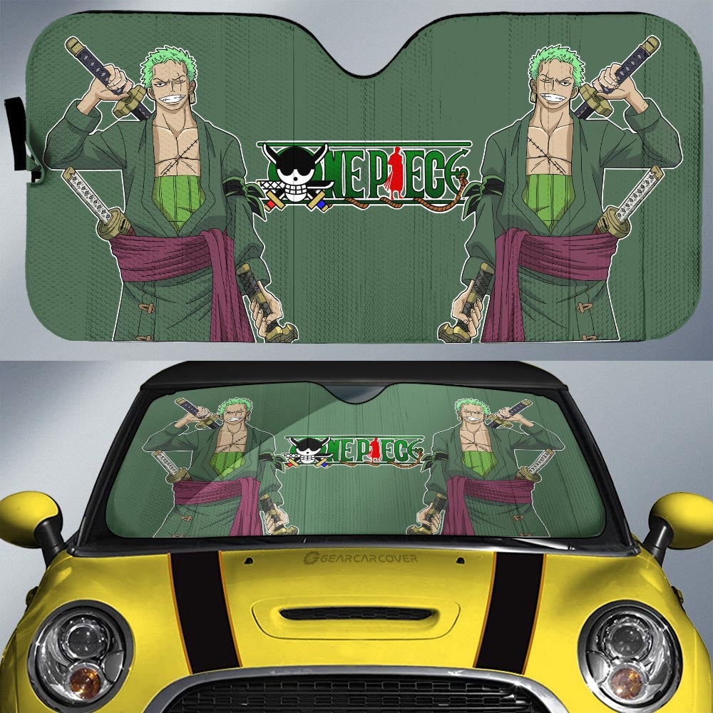 Roronoa Zoro Car Sunshade Custom - Gearcarcover - 1