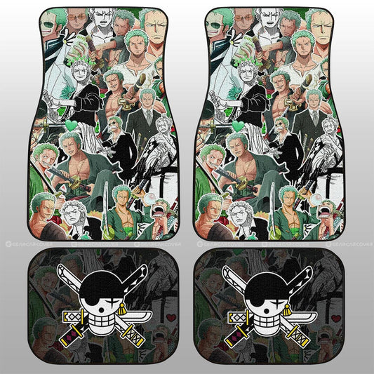 Roronoa Zoro Funny Car Floor Mats Custom Car Accessories For Fans - Gearcarcover - 2