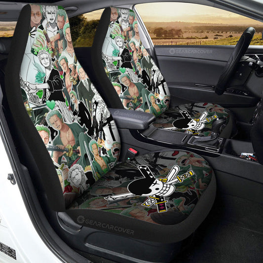 Roronoa Zoro Funny Car Seat Covers Custom Car Accessories For Fans - Gearcarcover - 1
