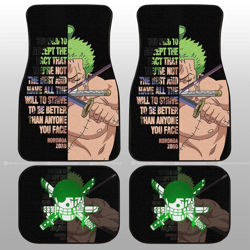 Roronoa Zoro Quotes Car Floor Mats Custom Car Accessoriess - Gearcarcover - 2