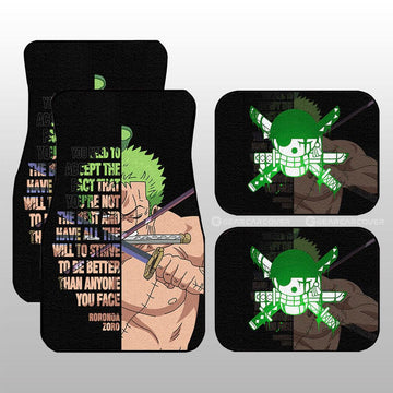 Roronoa Zoro Quotes Car Floor Mats Custom Car Accessoriess - Gearcarcover - 1