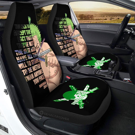 Roronoa Zoro Quotes Car Seat Covers Custom Car Accessoriess - Gearcarcover - 1