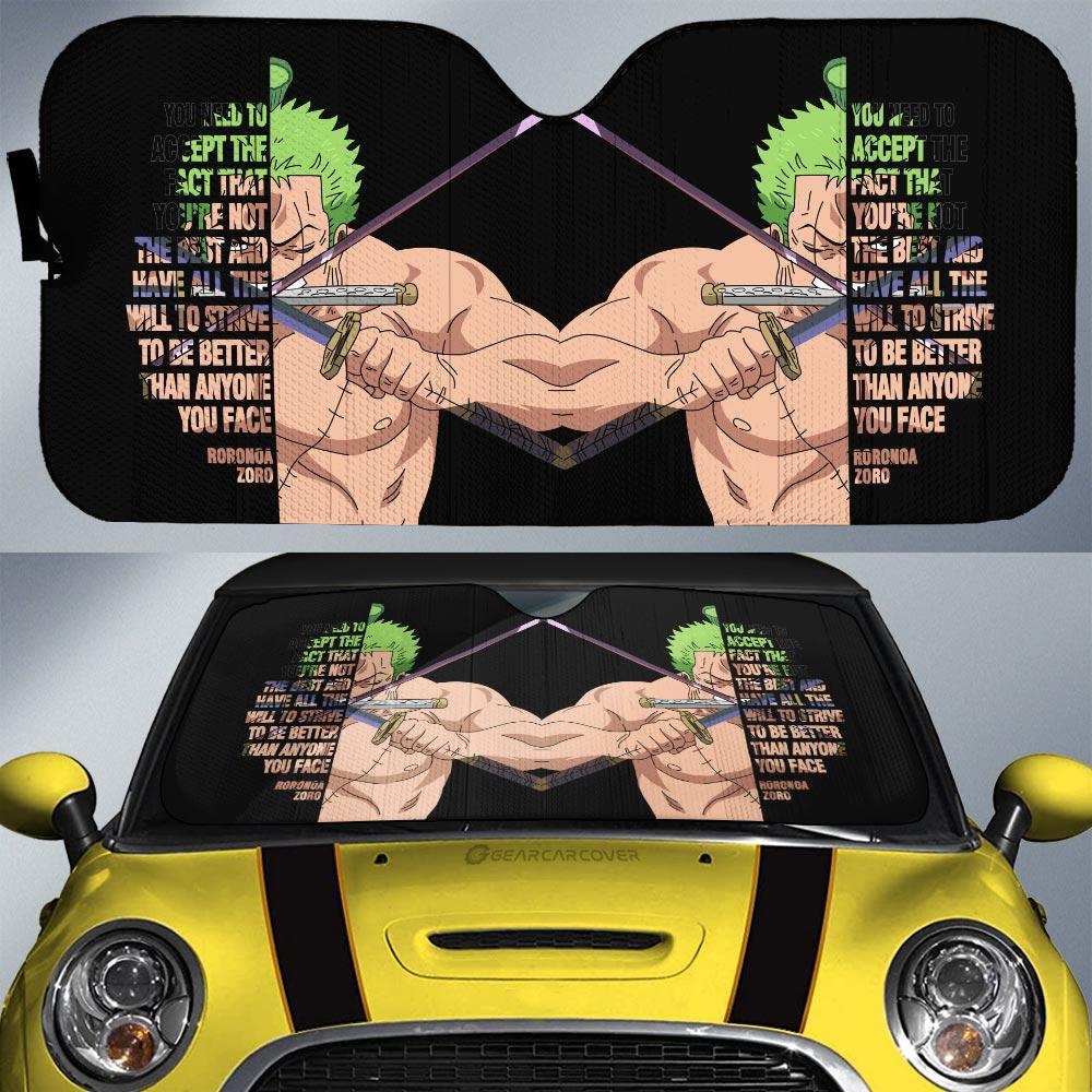 Roronoa Zoro Quotes Car Sunshade Custom Car Accessoriess - Gearcarcover - 1