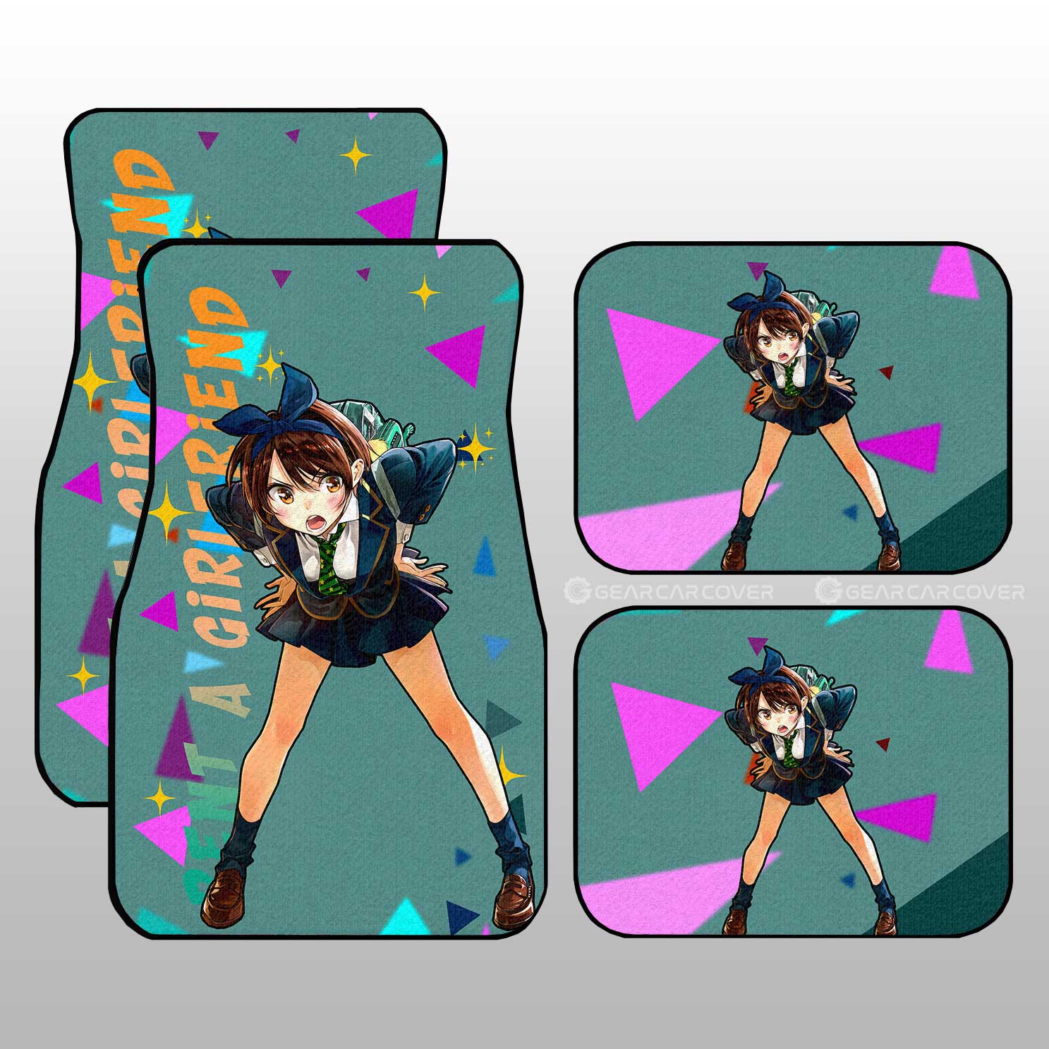 Ruka Sarashina Car Floor Mats Custom Rent A Girlfriend - Gearcarcover - 1