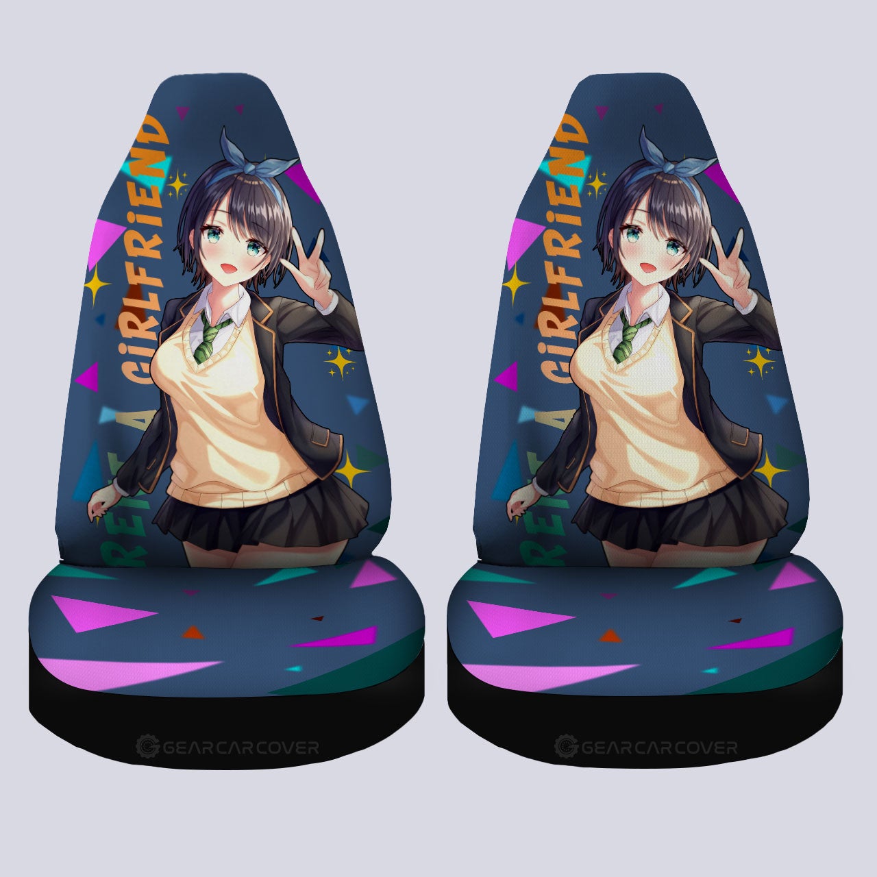 Ruka Sarashina Car Seat Covers Custom Rent A Girlfriend Car Accessories - Gearcarcover - 4