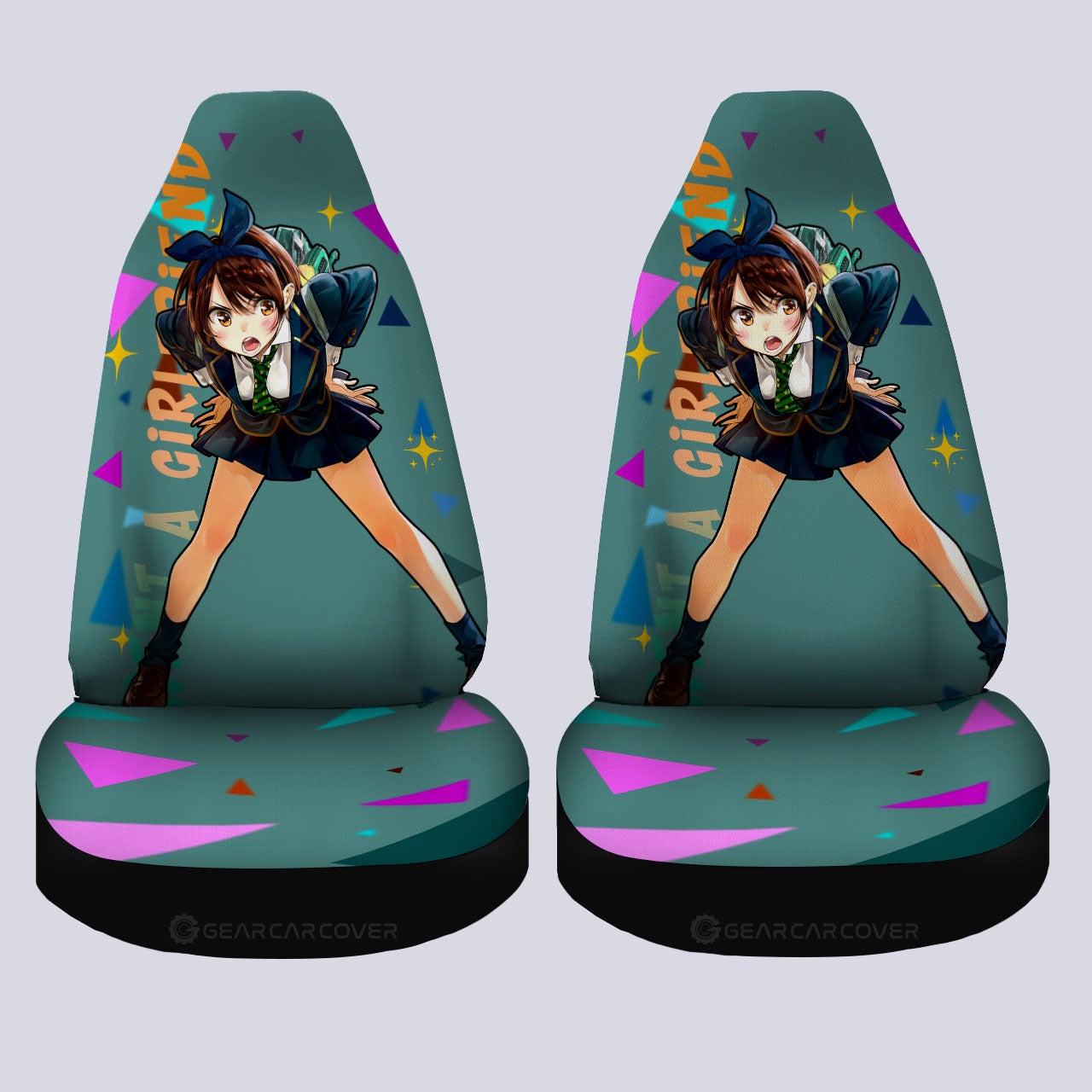 Ruka Sarashina Car Seat Covers Custom Rent A Girlfriend - Gearcarcover - 4