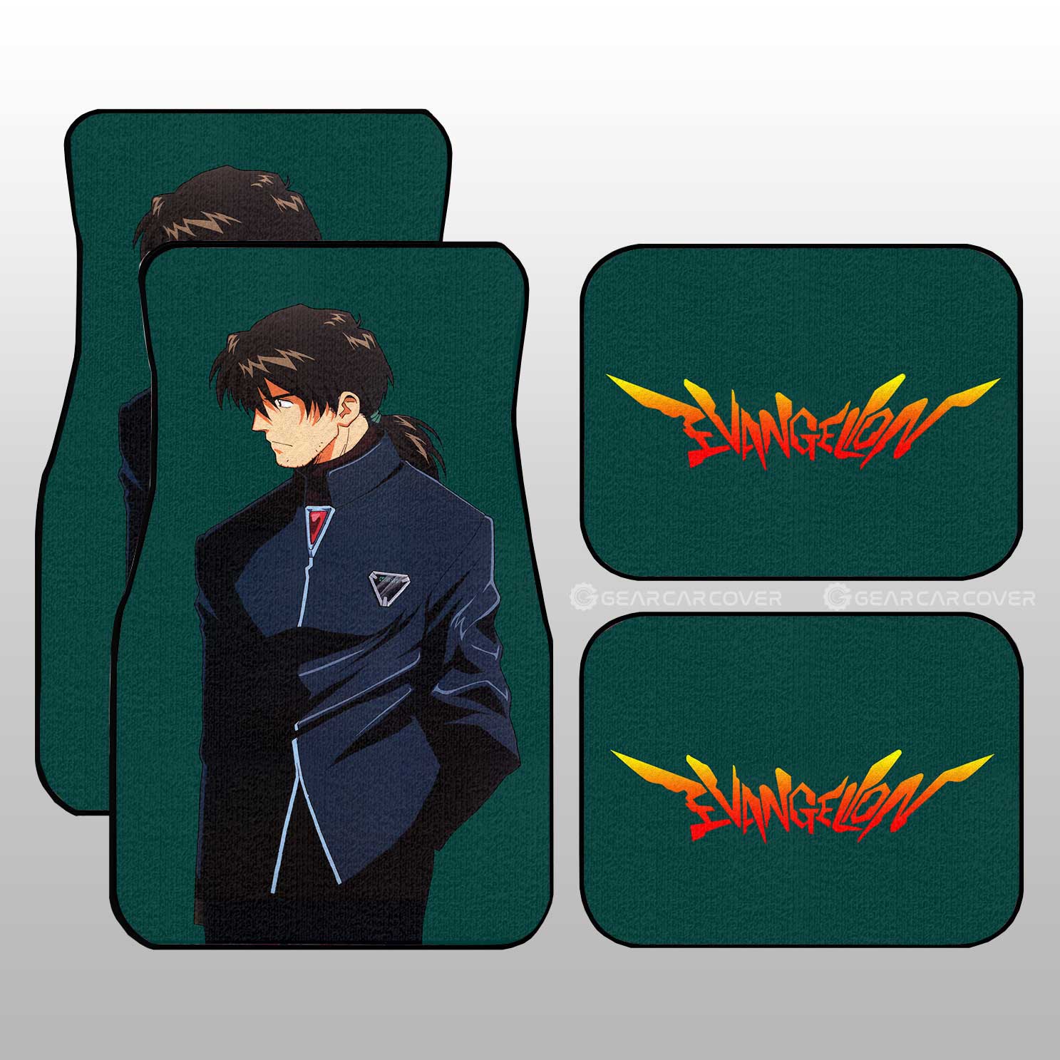 Ryoji Kaji Car Floor Mats Custom NGE Car Accessories - Gearcarcover - 1