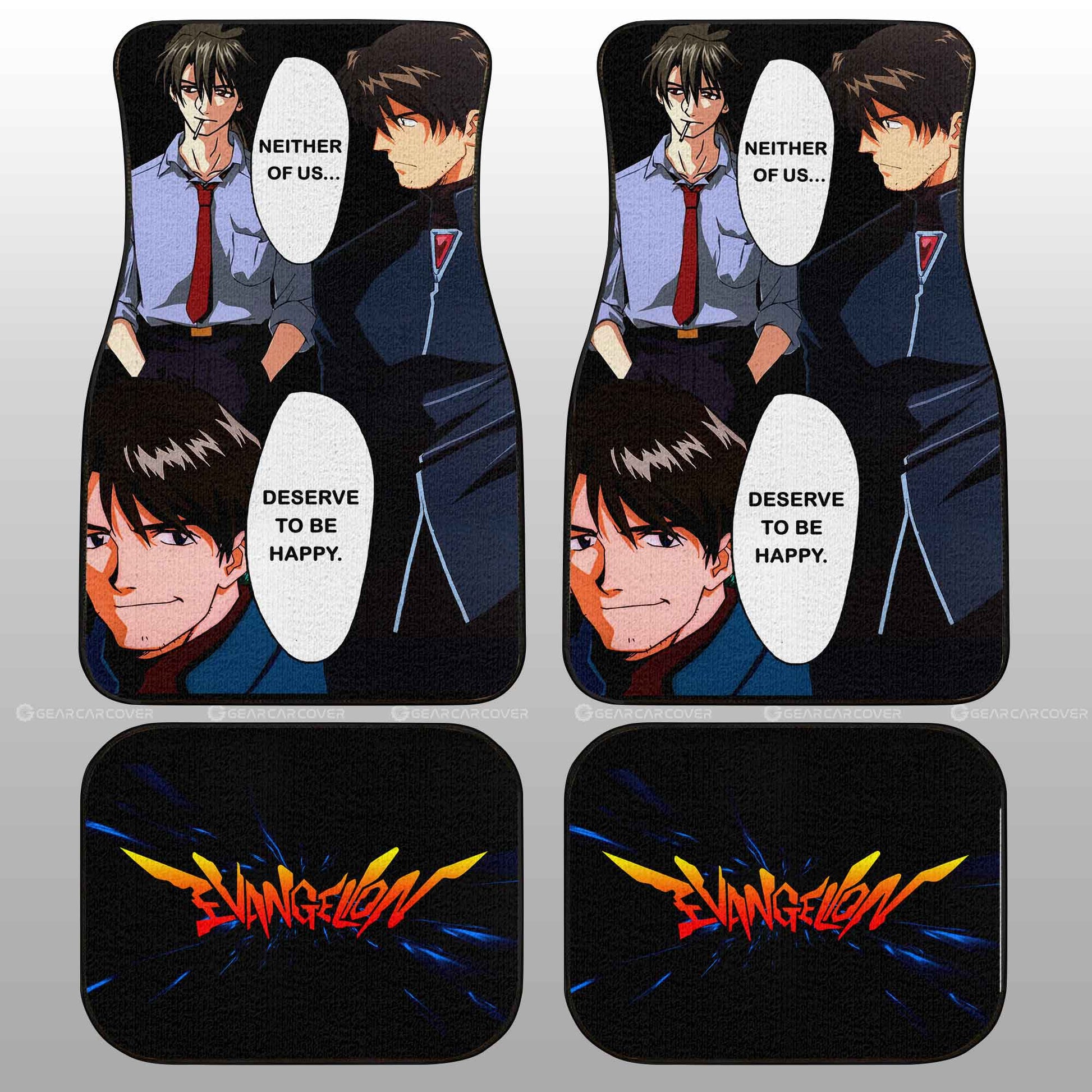 Ryoji Kaji Car Floor Mats Custom NGE - Gearcarcover - 2