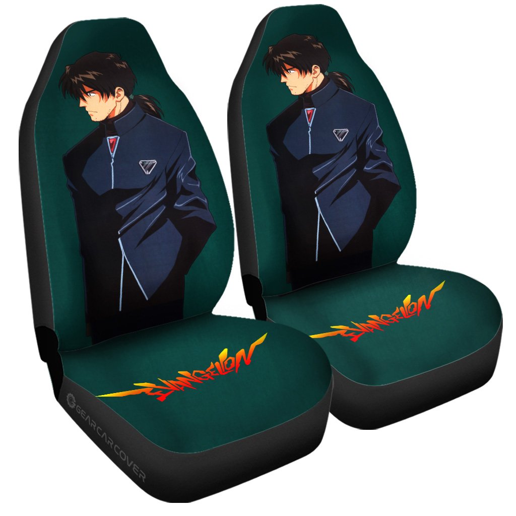 Ryoji Kaji Car Seat Covers Custom NGE Car Accessories - Gearcarcover - 3