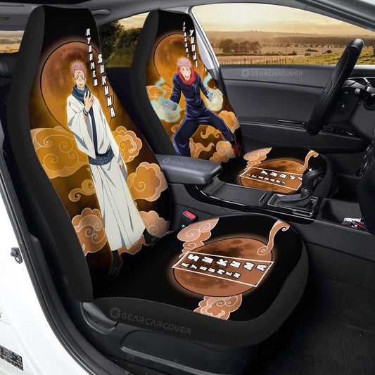 Ryoumen Sukuna And Yuuji Itadori Car Seat Covers Custom Car Interior Accessories - Gearcarcover - 1
