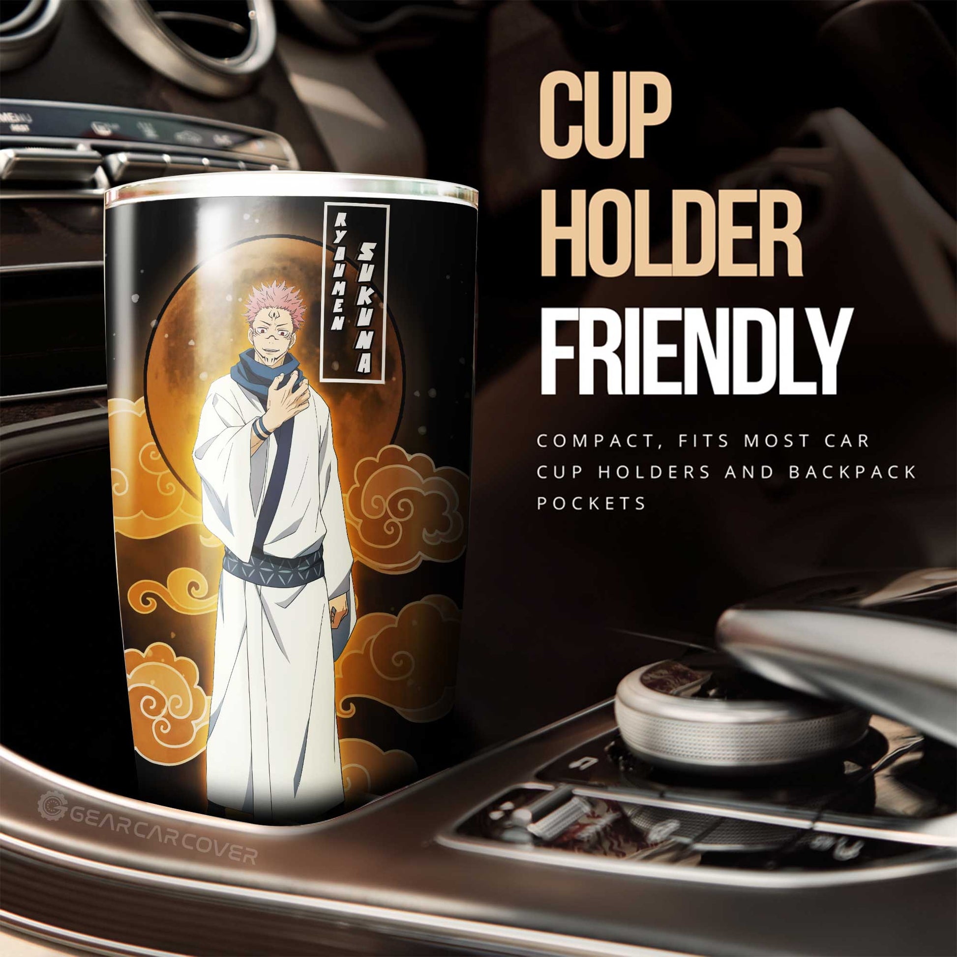 Ryoumen Sukuna And Yuuji Itadori Tumbler Cup Custom Car Interior Accessories - Gearcarcover - 3