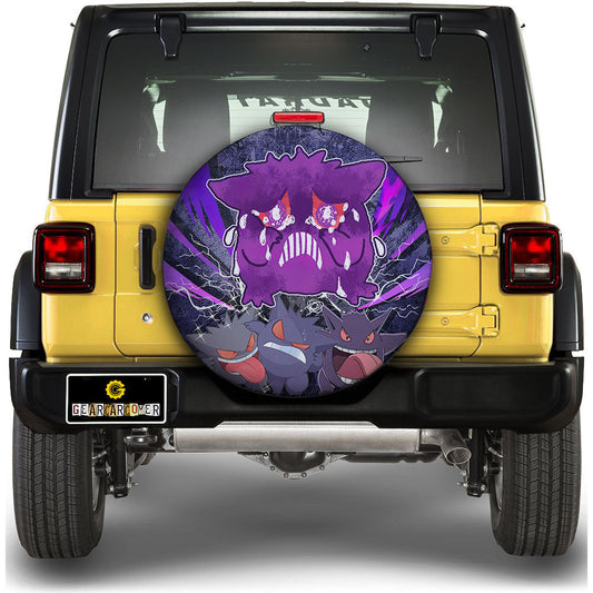Sad Gengar Spare Tire Cover Custom Anime - Gearcarcover - 1