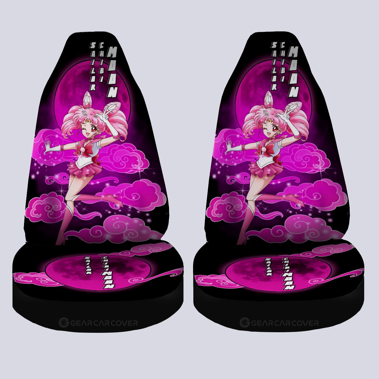 Sailor Chibi Moon Car Seat Covers Custom Car Interior Accessories - Gearcarcover - 4