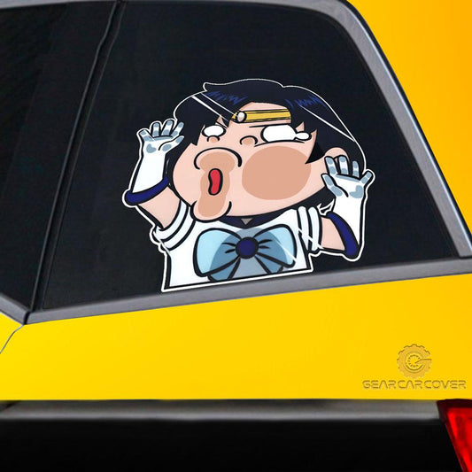 Sailor Mercury Hitting Glass Car Sticker Custom Car Accessories For Fans - Gearcarcover - 2