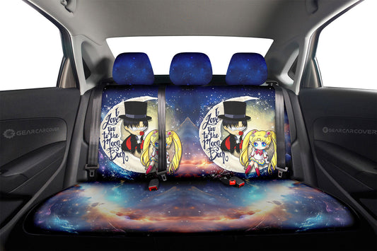 Sailor Moon And Tuxedo Mask Car Back Seat Covers Custom Car Accessories - Gearcarcover - 2