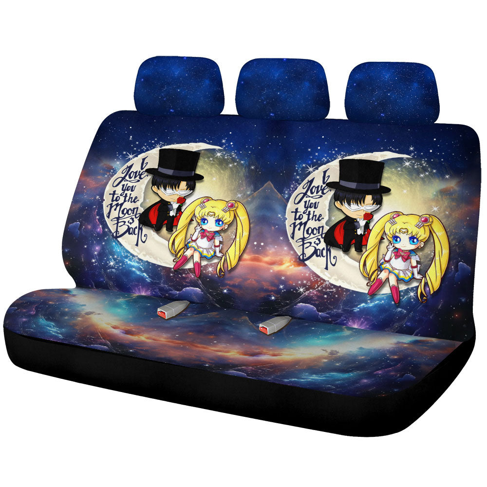 Sailor Moon And Tuxedo Mask Car Back Seat Covers Custom Car Accessories - Gearcarcover - 1