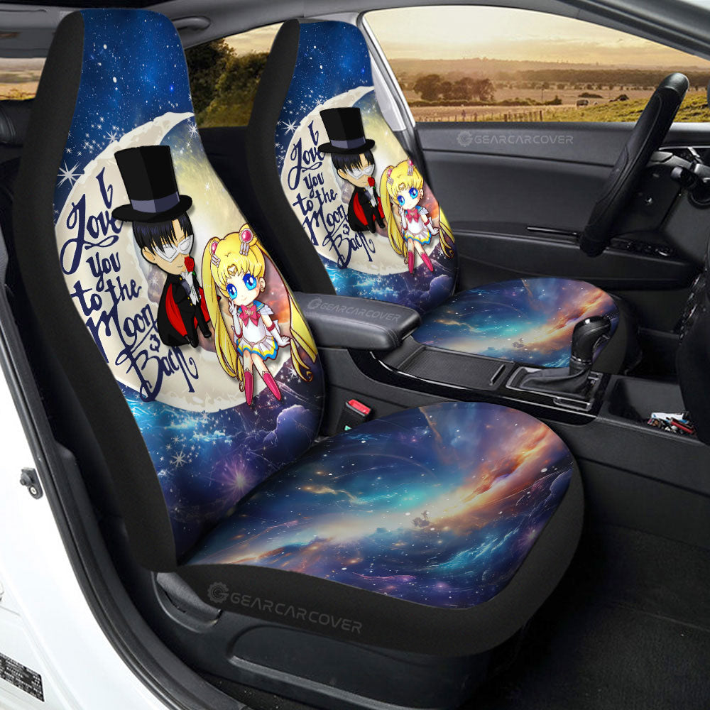 Sailor Moon And Tuxedo Mask Car Seat Covers Custom Car Accessories - Gearcarcover - 2