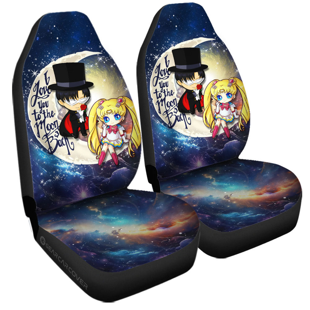 Sailor Moon And Tuxedo Mask Car Seat Covers Custom Car Accessories - Gearcarcover - 3