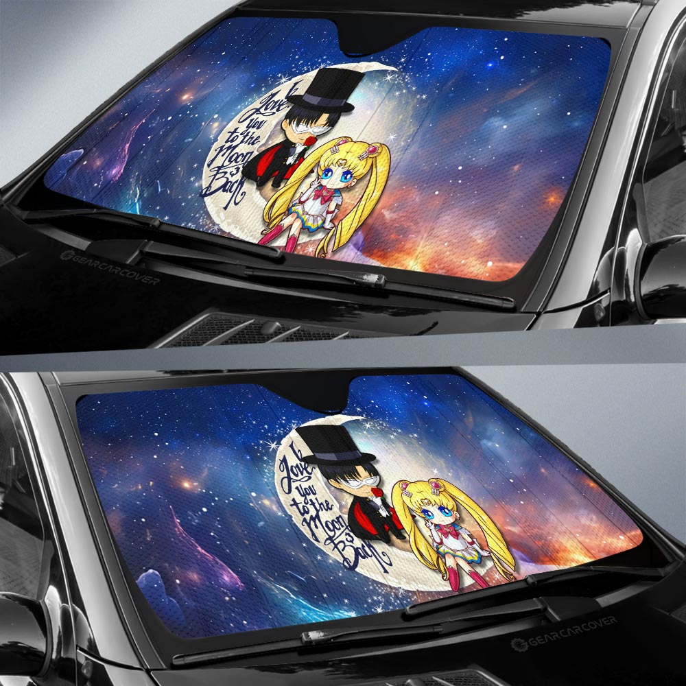 Sailor Moon And Tuxedo Mask Car Sunshade Custom Car Accessories - Gearcarcover - 2