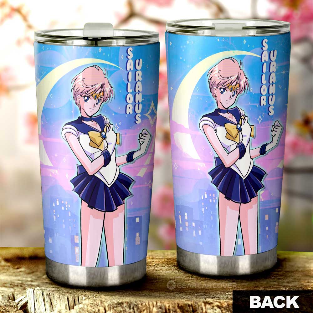 Sailor Uranus Tumbler Cup Custom Sailor Moon Anime Car Interior Accessories - Gearcarcover - 3