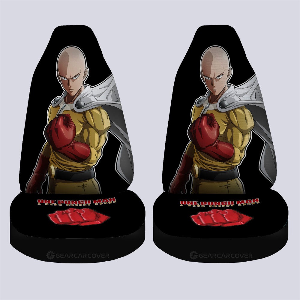 Saitama Car Seat Covers Custom Main Hero Car Accessories - Gearcarcover - 4