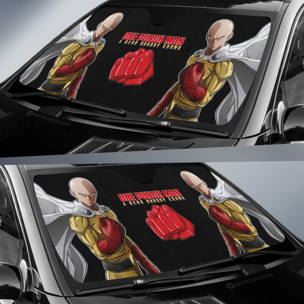 Saitama Car Sunshade Custom Main Hero Car Accessories - Gearcarcover - 2