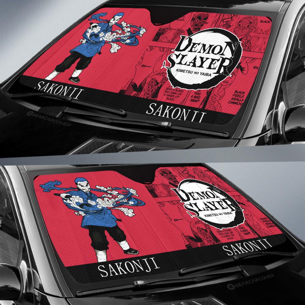 Sakonji Urokodaki Car Sunshade Custom Car Accessories Manga Style - Gearcarcover - 2