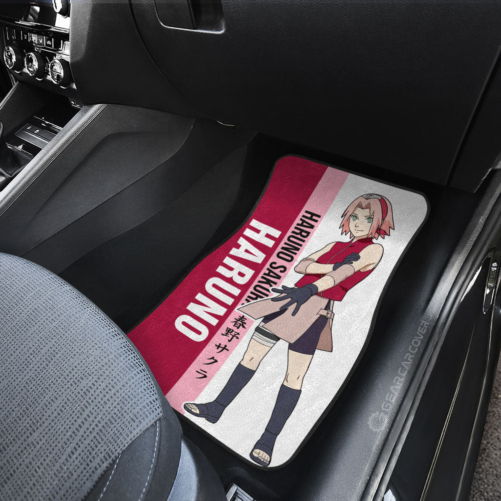 Sakura And Sasuke Car Floor Mats Custom Car Accessories For Fans - Gearcarcover - 4