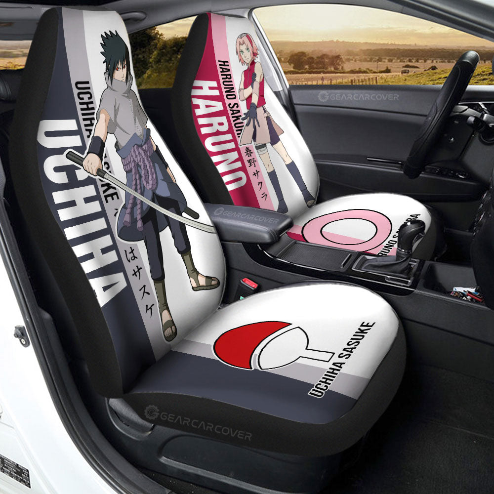 Sakura And Sasuke Car Seat Covers Custom Anime Car Accessories For Fans - Gearcarcover - 1