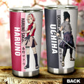 Sakura And Sasuke Tumbler Cup Custom Anime Car Accessories For Fans - Gearcarcover - 1