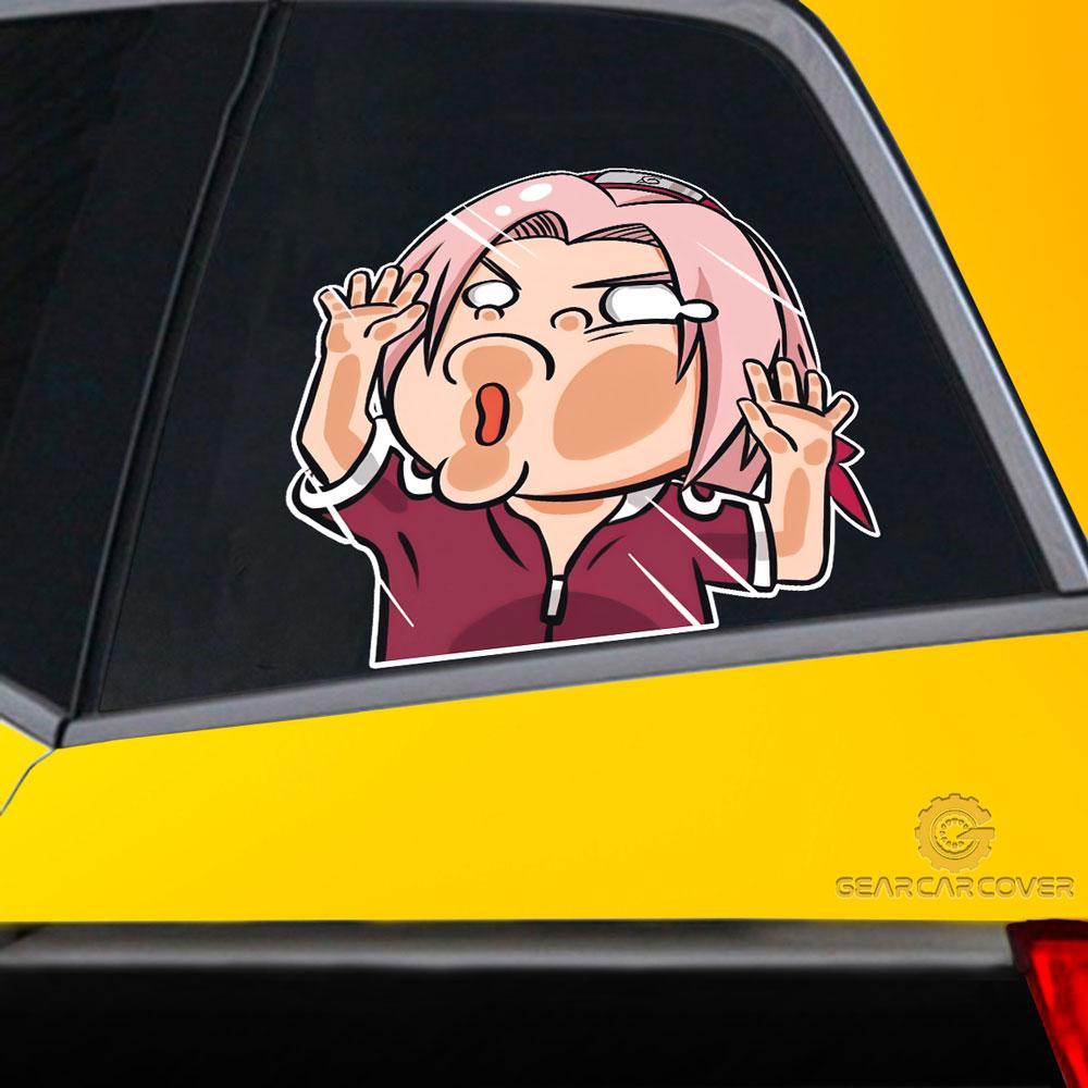 Sakura Hitting Glass Car Sticker Custom Naru Funny Car Accessories - Gearcarcover - 2
