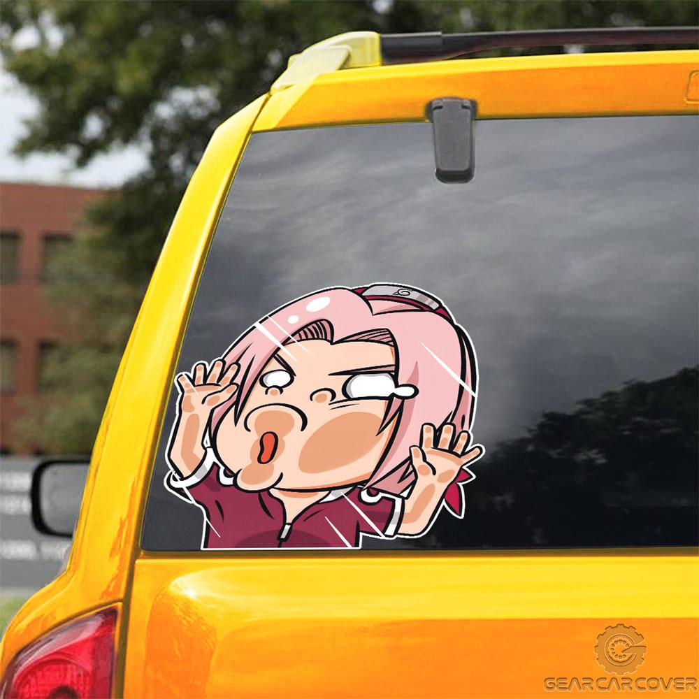 Sakura Hitting Glass Car Sticker Custom Naru Funny Car Accessories - Gearcarcover - 3