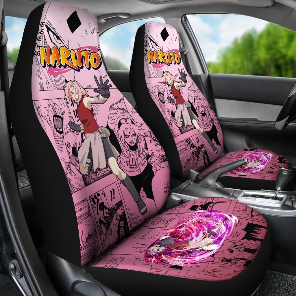 Sakura Jutsu Car Seat Covers Custom Manga Anime Car Accessories - Gearcarcover - 3